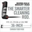 Picture of BORE-MAX® SMART ROD® - .22 - .270 Caliber 36" Carbon Fiber Rod
