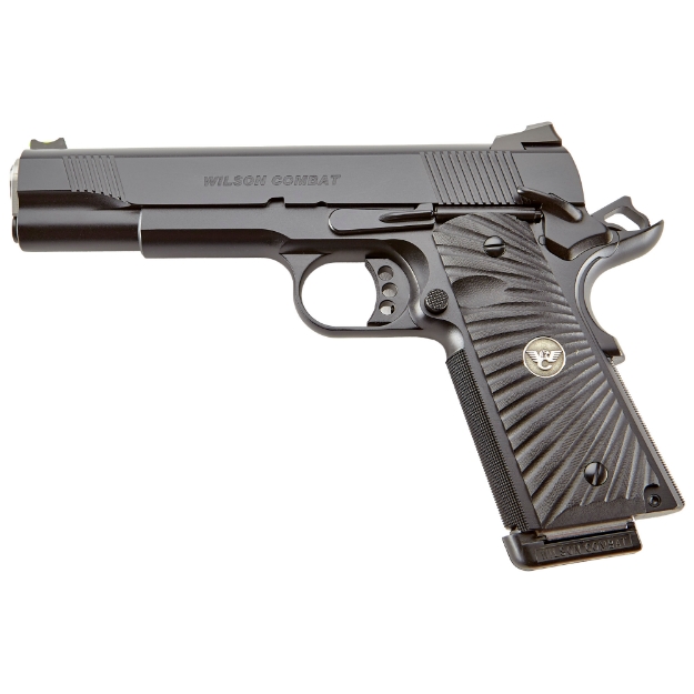 Picture of Wilson Combat® CQB Semi-automatic Single Action Full Size 45 ACP 5" Black G10 8 Rounds Manual Safety Fiber Optic Front Sight CQB-FS-45 Steel Armor Tuff 