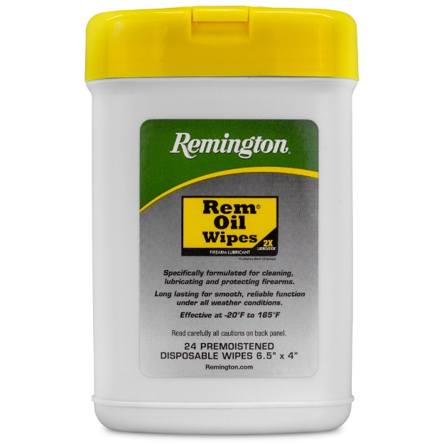 Picture of Remington® Rem-Oil Wipes 7" X 8" Lube 24/Pack Pop Up Canister 16325 