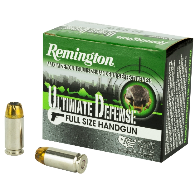 Picture of Remington® Ultimate Defense 40 S&W 165Gr Brass Jacketed Hollow Point 20 500 28957 