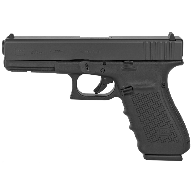 Picture of Glock 20 GEN 4 Semi-automatic Striker Fired Full Size 10MM 4.61" Black Interchangeable 15 Rounds 3 Mags Fixed Sights PG2050203 Polymer Matte 