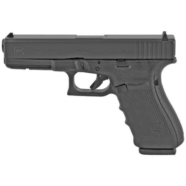 Picture of Glock 21 GEN 4 Semi-automatic Striker Fired Full Size 45 ACP 4.61" Black Interchangeable 13 Rounds 2 Mags Fixed Sights G23513US Polymer Matte 