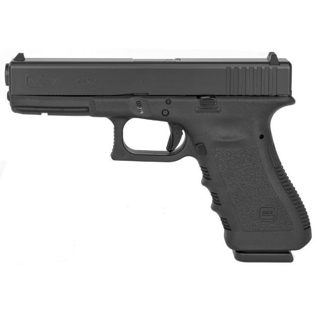 Picture of Glock 22 Semi-automatic Striker Fired Full Size 40 S&W 4.49" Black 10 Rounds 2 Mags Fixed Sights PI2250201 Polymer Matte 