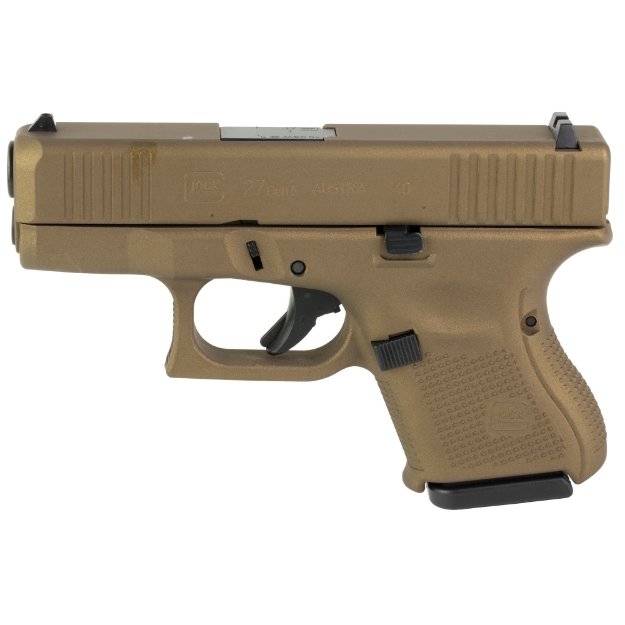 Picture of Glock 27 GEN 5 Semi-automatic Striker Fired Sub-Compact 40 S&W 3.43" Burnt Bronze Polymer 9 Rounds 3 Mags Fixed Sights PA275S204-BB Skydas Cerakote 