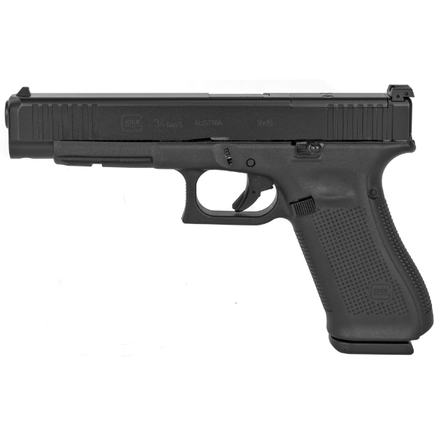 Picture of Glock 34 M.O.S. GEN 5 Semi-automatic Striker Fired Long Slide 9mm 5.31" Black Interchangeable 17 Rounds 3 Mags AS PA343S103MOS Polymer DLC 