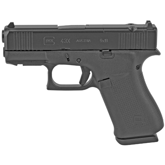 Picture of Glock 43X M.O.S Semi-automatic Striker Fired Sub-Compact 9mm 3.41" Black 10 Rounds 2 Mags Fixed Sights PX4350201FRMOS Polymer nPVD 