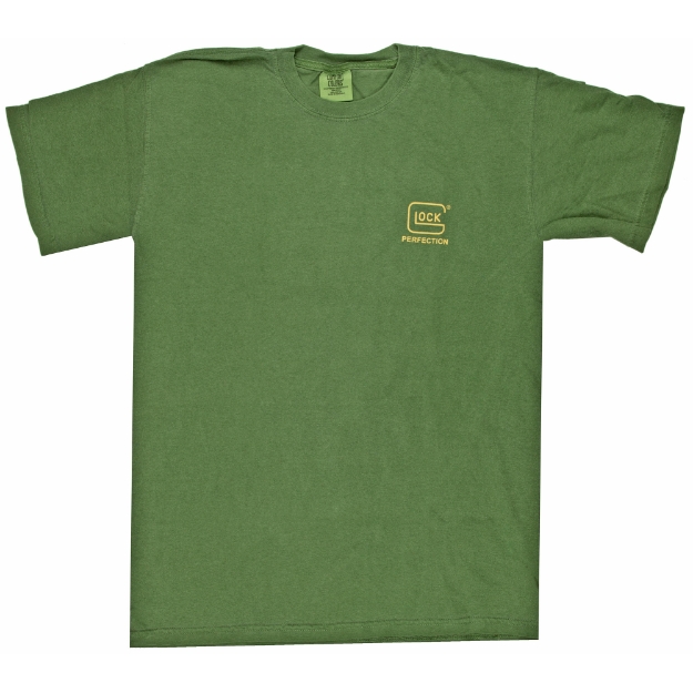 Picture of Glock T-Shirt XL Brown OEM Perfection Short Sleeve AA75152 Cotton 