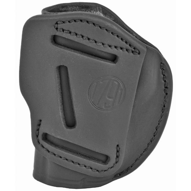 Picture of 1791 4 Way Holster - Leather Belt Holster - Right Hand - Stealth Black - Fits Glock 48 and S&W EZ380 - Size 1 4WH-1-SBL-R