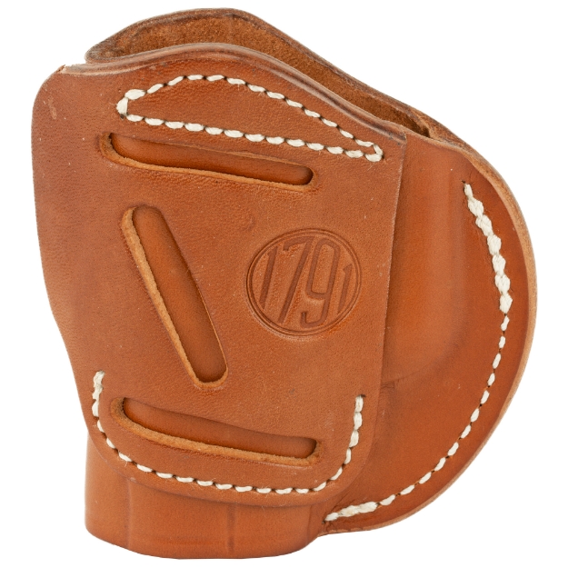 Picture of 1791 4 Way Holster - Leather Belt Holster - Right Hand - Classic Brown - Fits Glock 26 27 33 & S&W MP9/Shield - Size 3 4WH-3-CBR-R
