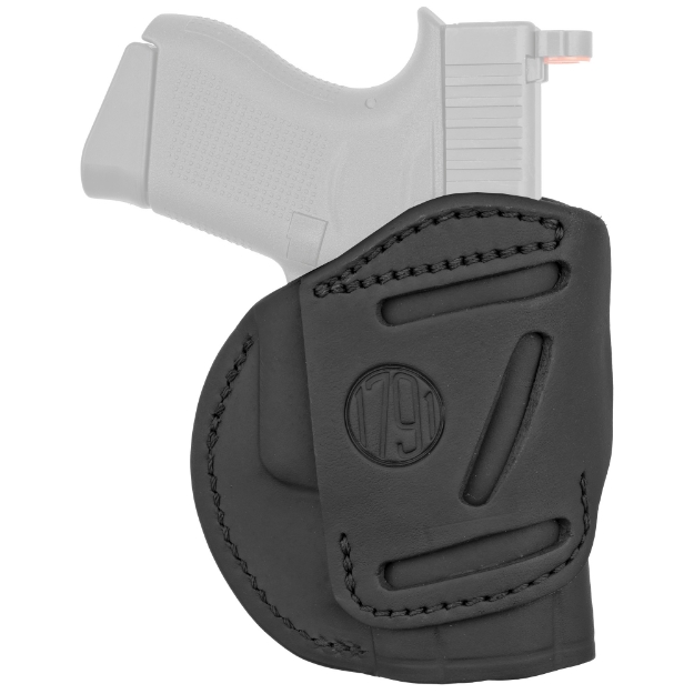 Picture of 1791 4 Way Holster - IWB/OWB Belt Holster - Size 3 - Left Hand - Stealth Black - Leather 4WH-3-SBL-L