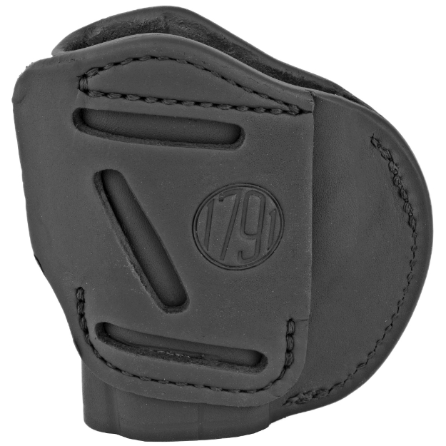 Picture of 1791 4-WAY Size 3 Multi-Fit IWB Concealment & OWB Leather Belt Holster - Right Hand - Stealth Black - Fits S&W Shield - Ruger LC9 - Walther PPS - and Similar Frames 4WH-3-SBL-R