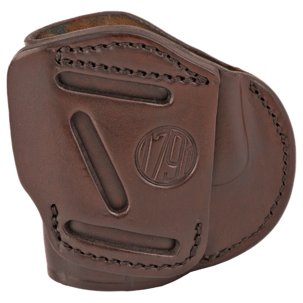 Picture of 1791 4 Way Holster - Leather Belt Holster - Right Hand - Signature Brown - Fits Glock 26 27 33 & Springfield XDS/XDE/XD9/XD40 - Size 4 4WH-4-SBR-R