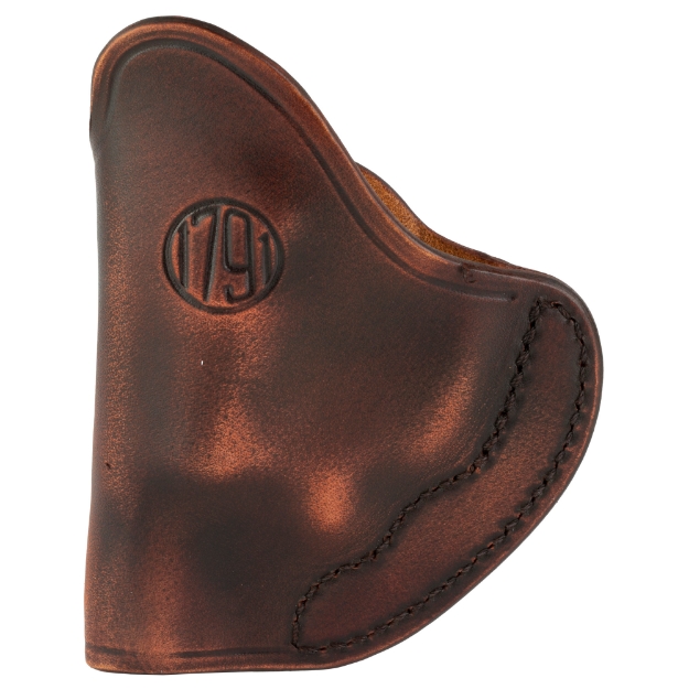 Picture of 1791 Revolver Holster - Tuckable - Inside Waistband Holster - Size 1 - Matte Finish - Leather Construction - Vintage Brown - Right Hand RVH-IWB-1T-VTG-R