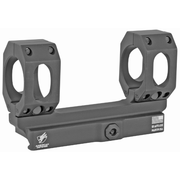 Picture of American Defense Mfg. AD-Scout-S Mount - Quick Detach - Vertical Split Rings - 30MM - Black AD-SCOUT-S-30-STD