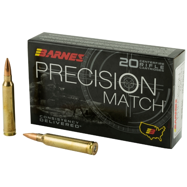 Picture of Barnes Precision Match - 300 Win - 220 Grain - Open Tip Match Boat Tail - 20 Round Box 30740