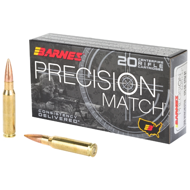 Picture of Barnes Precision Match - 308 Win - 175 Grain - Open Tip Match Boat Tail - 20 Round Box 30818