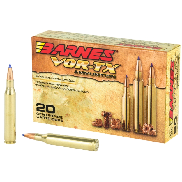 Picture of Barnes VOR-TX - 25-06 Rem - 100 Grain - Tipped Triple Shock X - Lead Free - 20 Round Box - California Certified Nonlead Ammunition 21557
