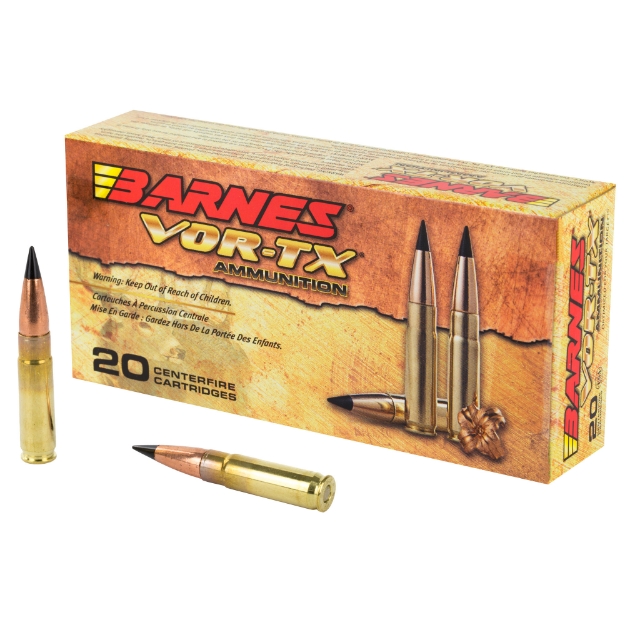 Picture of Barnes VOR-TX - 300AAC Blackout - 110 Grain - Tipped Triple Shock X - Flat Base - Lead Free - 20 Round Box - California Certified Nonlead Ammunition 21548