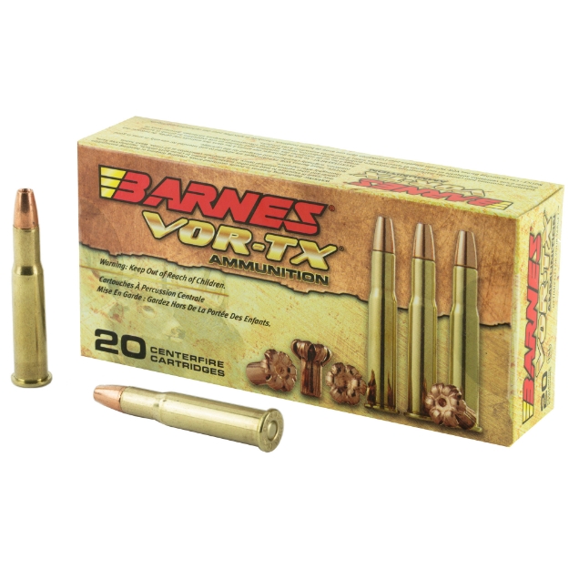 Picture of Barnes VOR-TX - 30-30 - 150 Grain - Triple Shock X - Flat Nose - Lead Free - 20 Round Box - California Certified Nonlead Ammunition 21535