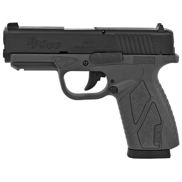 Picture of Bersa Concealed Carry - Double Action Only - Semi-automatic - Polymer Frame Pistol - Compact - 9MM - 3.3" Barrel - Matte Finish - Urban Grey - Fixed Sights - 8 Rounds - 1 Magazine BP9GRCC