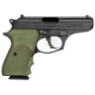 Picture of Bersa Thunder - Combat - Double Action/Single Action - Semi-automatic - Metal Frame Pistol - Compact - 380ACP - 3.5" Barrel - Alloy - Matte Finish - Black - Green Polymer Grips - Fixed Sights - 8 Rounds - 1 Magazine T380MC