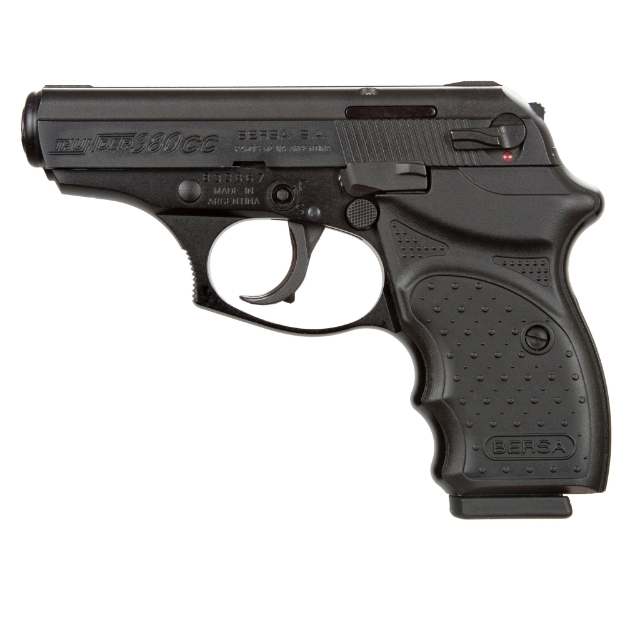 Picture of Bersa Thunder - Concealed Carry - Double Action/Single Action - Semi-automatic - Metal Frame Pistol - Compact - 380ACP - 3.5" Barrel - Alloy - Black - Polymer Grips - Fixed Sights - 8 Rounds - 1 Magazine THUN380MLTCC