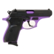 Picture of Bersa Thunder - Double Action/Single Action - Semi-automatic - Metal Frame Pistol - Compact - 380ACP - 3.5" Barrel - Alloy - Matte Finish - Black and Purple - Polymer Grips - Fixed Sights - 8 Rounds - 1 Magazine T380PRP8