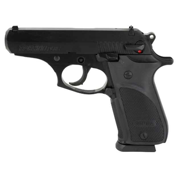 Picture of Bersa TPR Plus - Double Action - Semi-automatic - Metal Frame Pistol - 380 ACP - 3.5" Barrel - Steel - Matte Finish. Black - Fixed Sights - 15 Rounds - 1 Magazine TPR380PM