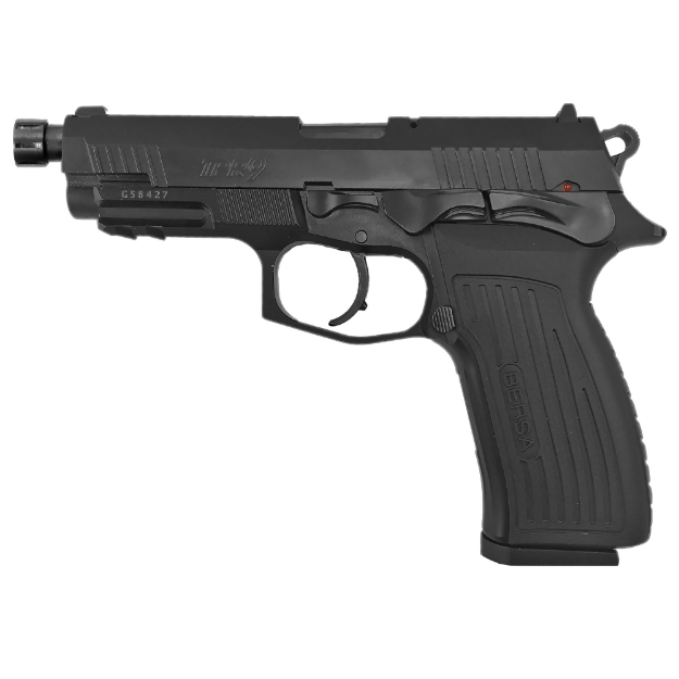 Picture of Bersa TPR9 - Double Action/Single Action - Semi-automatic - Metal Frame Pistol - 9MM - 5" Threaded Barrel - Alloy - Matte Finish - Black - Polymer Grips - Fixed Sights - 17 Rounds - 1 Magazine TPR9MX