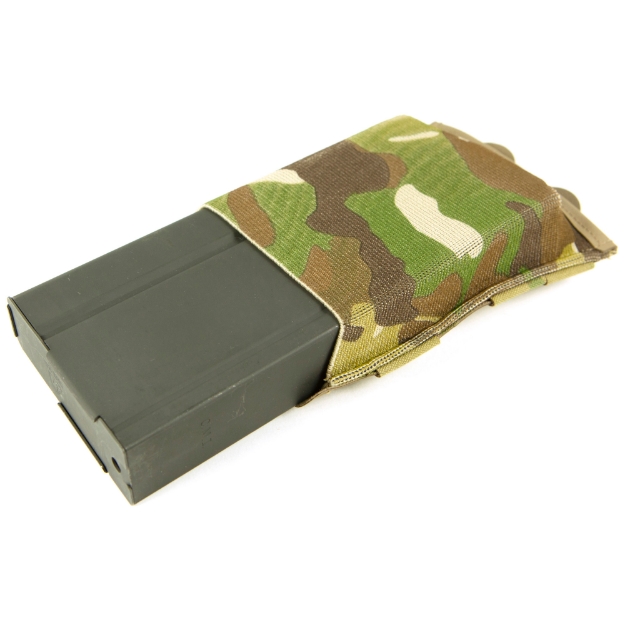 Picture of Blue Force Gear 10 Speed - Single Magazine Pouch - Helium Whisper Attachment - Fits SR25 Magazine - Elastic Construction - Multicam HW-TSP-SR25-1-MC