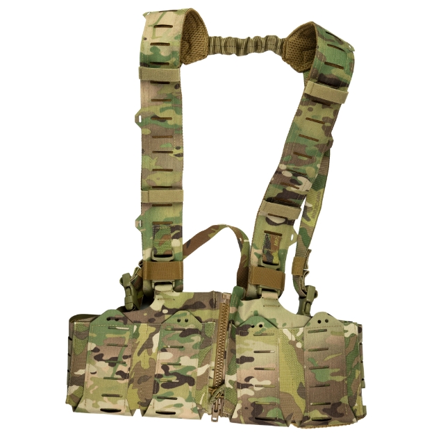 Picture of Blue Force Gear 10 Speed Split Front Chest Rig - Fits (3) SR-25 Magazines - Cordura Construction - Multicam MM-TSP-CHESTRIG-SR25-01-MC