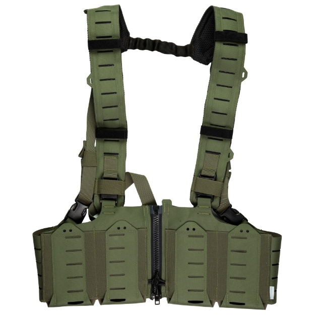 Picture of Blue Force Gear 10 Speed Split Front Chest Rig - Fits (3) SR-25 Magazines - Cordura Construction - Ranger Green MM-TSP-CHESTRIG-SR25-01-RG