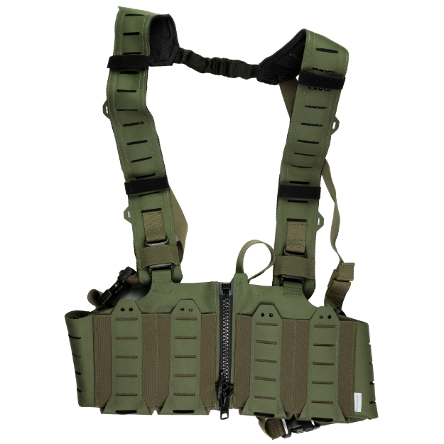 Picture of Blue Force Gear 10 Speed Split Front Chest Rig - Fits (4) M4/AR-15 Magazines - Cordura Construction - Ranger Green MM-TSP-CHESTRIG-M4-01-RG