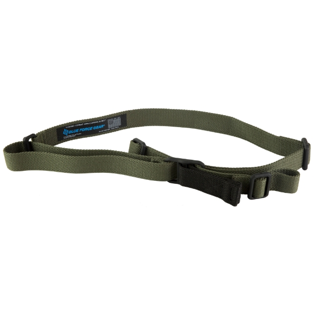 Picture of Blue Force Gear Molded Acetal Adjuster - No Quick Release Attached with TriGlide instead of Loop Lock - Sling - Green - 2-Point Combat Sling - Matte VCAS-125-OA-RG