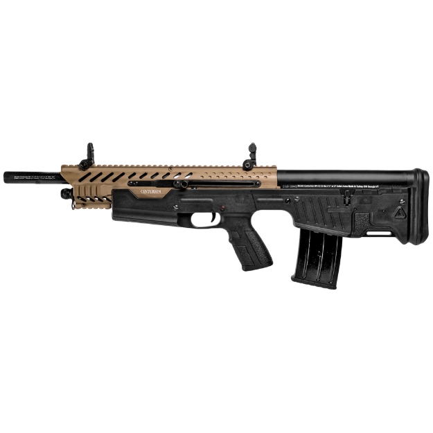 Picture of Century Arms Centurion BP-12 - Semi-automatic Shotgun - Bullpup - 12 Gauge - 3" Chamber - 20" Barrel - Flat Dark Earth - Polymer Stock - Front/Rear Flip-Up Sights - 5 Rounds - 1 Magazine SG3960AD-N