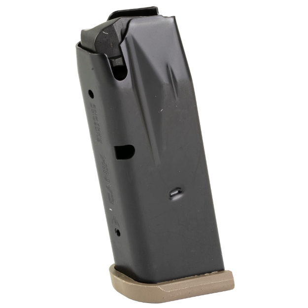 Picture of Century Arms MC9 Magazine - 9MM - 10 Rounds - Fits Canik MC9 - Matte Finish - Black - Includes Flat Dark Earth Finger Extension and Flush Baseplate MA2279D