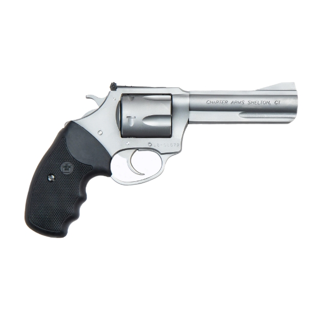 Picture of Charter Arms Mag Pug - Revolver - 357 Magnum - 4.2" Barrel - Steel - Stainless Finish - Silver - Rubber Grips - Fixed Sights - 5 Rounds 73542