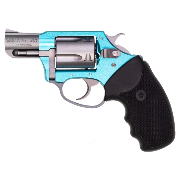 Picture of Charter Arms Santa Fe Sky - Double Action Revolver - 38 Special - 2" Barrel - Aluminum Receiver - Anodized Finish - Turquoise and Silver - Rubber Grip - Fixed Sights - 5 Rounds 53860