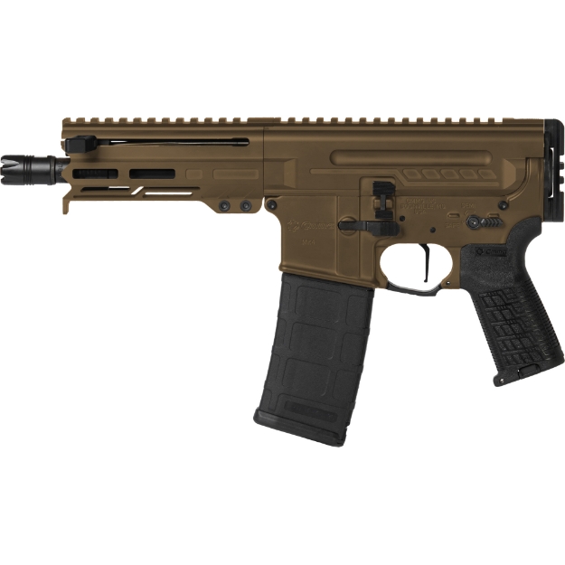 Picture of CMMG Dissent - MK4 - Semi-automatic Pistol - AR - 300BLK - 6.5" Barrel - Cerakote Finish - Midnight Bronze - Manual Safety - 30 Rounds - 2 Magazines 30A0E33-MB