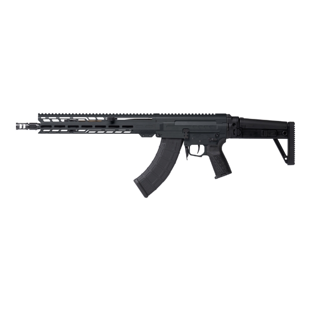 Picture of CMMG DISSENT MK47 - Semi-automatic Rifle - 7.62X39mm - 14.3" Medium Taper Barrel - 16.1" OAL with Pinned and Welded ZEROED SVD Muzzle Brake - Cerakote Finish - Sniper Gray - Free Float M-LOK Handguard - DISSENT Side Folding Stock - Manual Safety - 30 Rounds - 2 Magazines 86A7F0B-SG