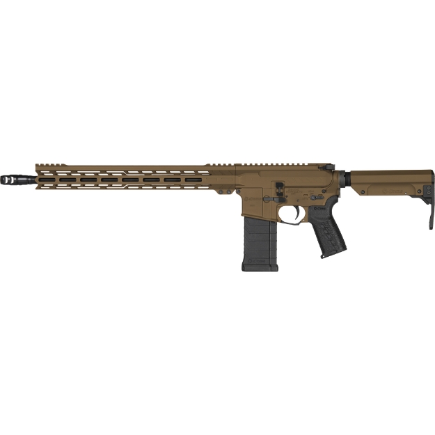 Picture of CMMG Resolute MK4 - Semi-automatic Rifle - 5.7X28MM - 16.1" Barrel - Threaded 1/2x28 - ZEREOED SR Brake - Cerakote Finish - Midnight Bronze - 15" Free Float M-LOK Handguard - ZEROED Polymer Grip - CMMG Ripstock - Manual Safety - 32 Rounds - 1 Magazine 54A40BE-MB