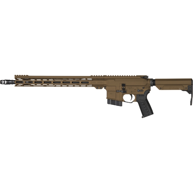 Picture of CMMG Resolute MK4 - Semi-automatic Rifle - 6MM ARC - 16.1"Barrel - Threaded 5/8x24 - ZEROED SR Brake - Cerakote Finish - Midnight Bronze - ZEROED Polymer Grip - 15" Free Float M-LOK Handguard - CMMG RipStock - Manual Safety - 10 Rounds - 1 Magazine 60A10B5-MB