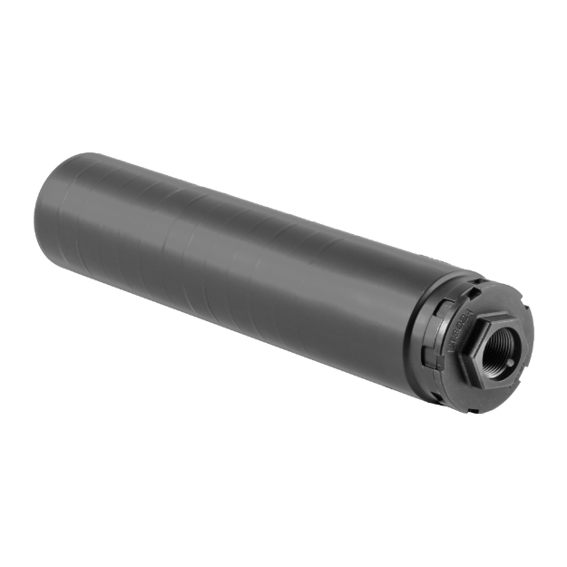 Picture of Dead Air Armament Primal - Rifle/Pistol Suppressor - 9MM - 45-70 Government - 7.9" in Length - 1.618" in Diameter - 17-4 Stainless Steel - Cerakote Black - Includes 5/8X24 Direct Thread Insert and the HUB to P-Series Adapter - Compatible with Nomad/Wolfman/Ghost Mounts Right Out of the Box PRIMAL