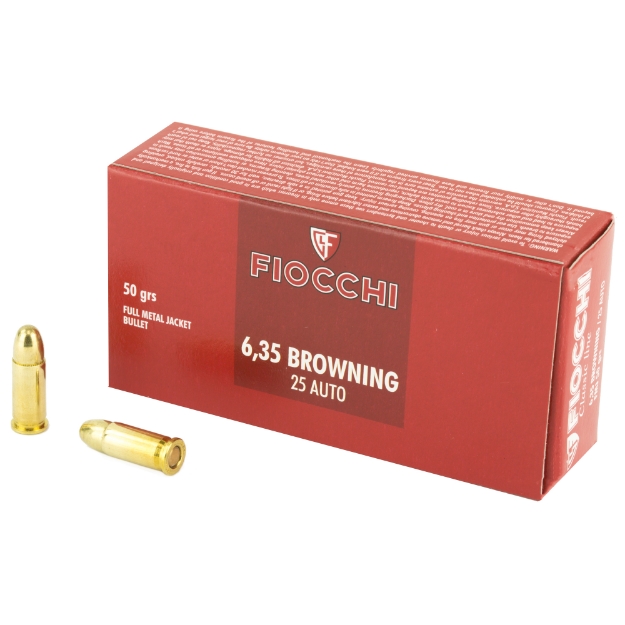 Picture of Fiocchi Ammunition Centerfire Pistol - 25ACP - 50 Grain - Full Metal Jacket - 50 Round Box 25AP