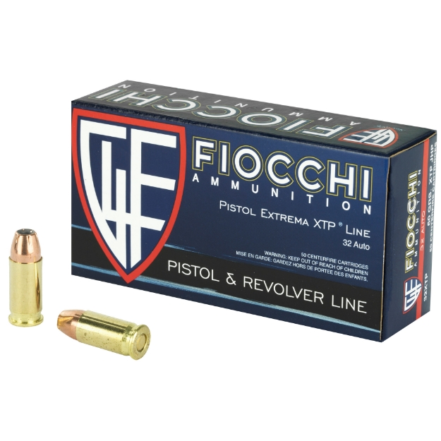 Picture of Fiocchi Ammunition Centerfire Pistol - 32 ACP - 60 Grain - XTP - 50 Round Box 32XTP