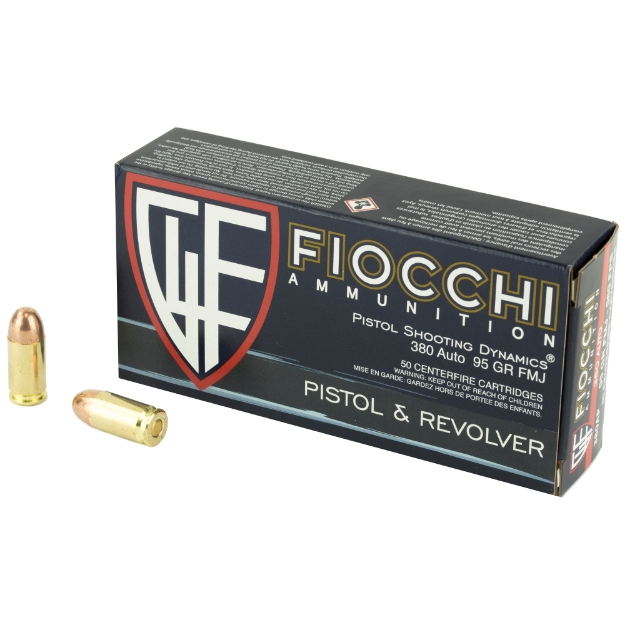 Picture of Fiocchi Ammunition Centerfire Pistol - 380ACP - 95 Grain - FullMetal Jacket - 50 Round Box 380AP