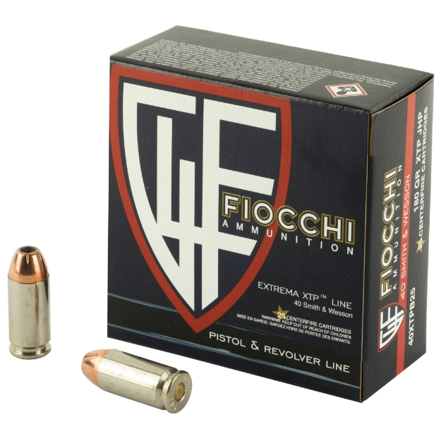 Picture of Fiocchi Ammunition Centerfire Pistol - 40S&W - 180 Grain - XTP - 25 Round Box 40XTPB25