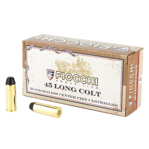 Picture of Fiocchi Ammunition Centerfire Pistol - 45 Long Colt - 250 Grain - Lead Round Nose Flat Point - 50 Round Box 45LCCA