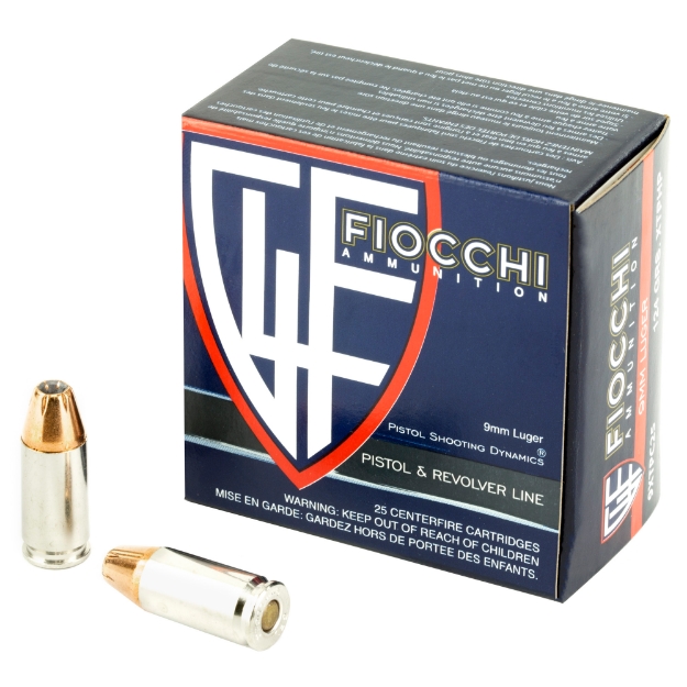 Picture of Fiocchi Ammunition Centerfire Pistol - 9MM - 124 Grain - XTP - 25 Round Box 9XTPC25