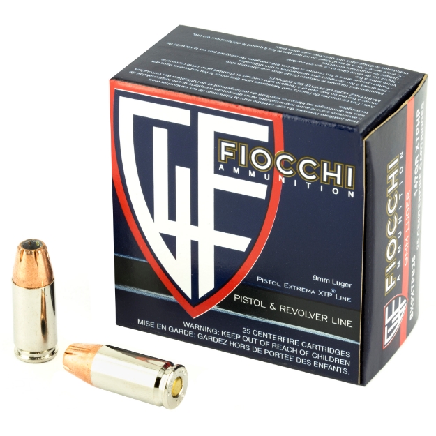 Picture of Fiocchi Ammunition Centerfire Pistol - 9MM - 147 Grain - XTP - 25 Round Box 9XTPB25